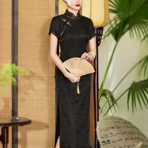 高端真丝旗袍2025新款新中式气质中国风桑蚕丝显瘦年轻长款旗袍裙